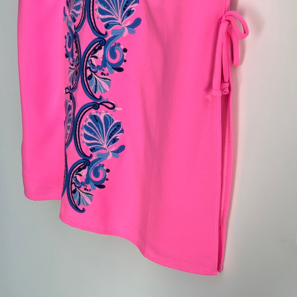 LILLY PULITZER Donna Romper Havana Pink Scalloped Shell Embroidery Size 10 NWT - Picture 3 of 13